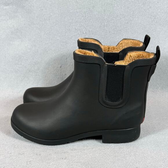 Chooka Womens Delridge Black Rubber Chelsea Boots Size 9 Waterproof - Picture 4 of 11